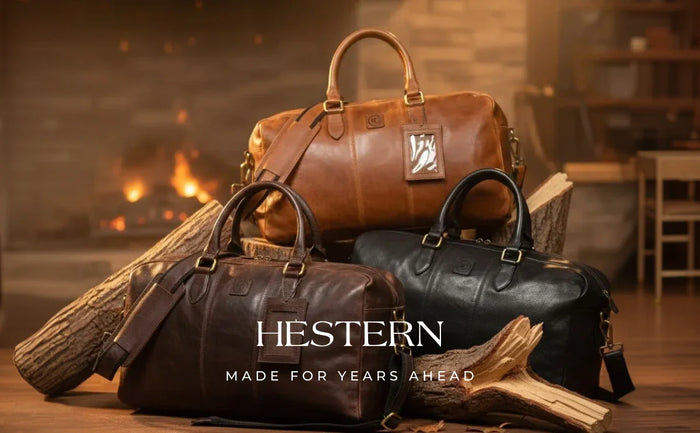 Imperium Luxe Leather Duffle Bag- Espresso brown