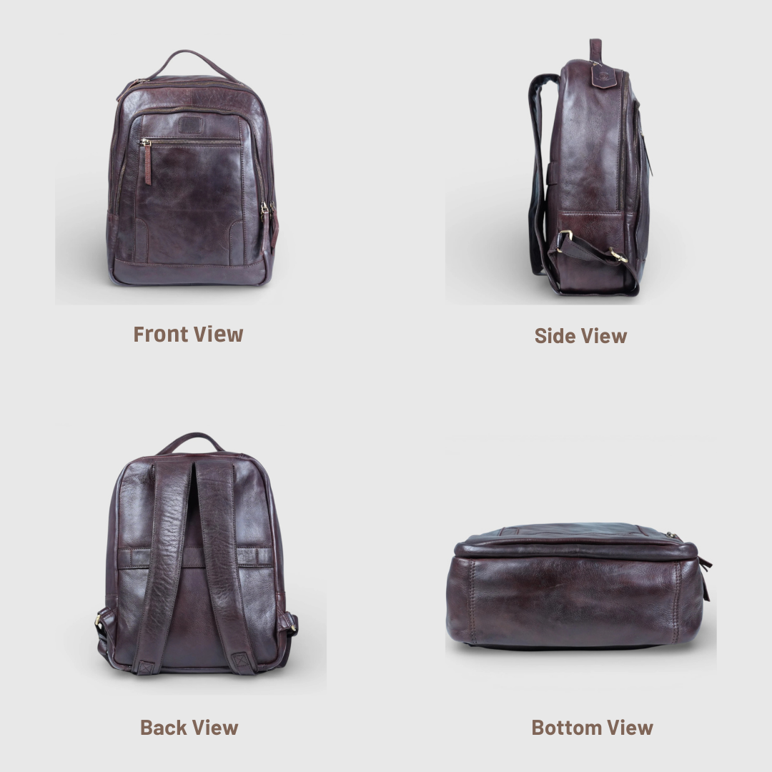 Hestern Trailmark Leather Backpack – Auburn Brown