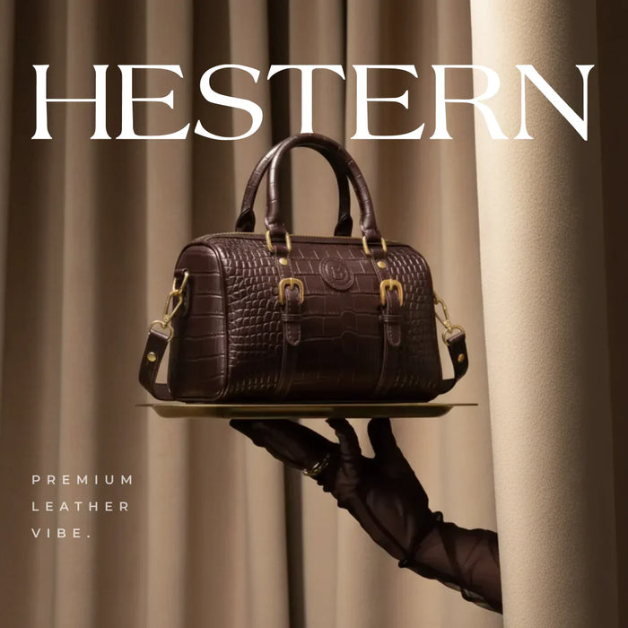 Emerald Luxe Croc Satchel Bag - Maroon colour